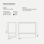 Estantería Línea Olivo Altura Baja con Dos Estantes Reforzados para Comedor Living y Oficina - Imagen 5