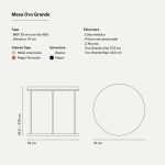 Mesa Ratona Reforzada Línea Ovo Tamaño Grande Altura Alta para Sala Living y Oficina - Imagen 9
