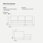 Sillón Esquinero Línea Flow de 3 Cuerpos para Sala Living y Oficina - Imagen 12