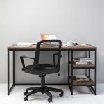 Escritorio Industrial Línea Olivo con 2 Estantes ideal para Oficina Habitación y Hogar