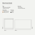 Mesa Ratona Reforzada Línea Cerezo Tamaño Grande para Sala Living y Oficina - Imagen 7