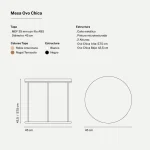 Mesa Ratona Reforzada Línea Ovo Tamaño Chica Altura Baja para Sala Living y Oficina - Imagen 11