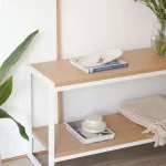 Estantería Línea Olivo Altura Baja con Dos Estantes Reforzados para Comedor Living y Oficina - Imagen 4