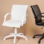 Sillón de Escritorio Oficina Línea Malbec con Apoyabrazos y Respaldo Bajo regulable en altura