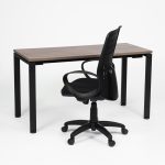 Combo Escritorio Laurel Nogal Terracota + Silla Planaria Negra